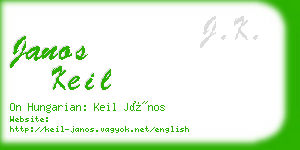 janos keil business card